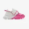 White Pink Spray Chunky Sneaker For Women